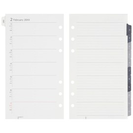 Maruman DP176-25 Planner System Notebook Refill, 2025 Bible-Size Data Plan, Weekly, 6-Hole Punched, Starting January 2025