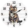 CHGCRAFT Realistic Cat Wall Clock 12 Inch Battery Operated Wall