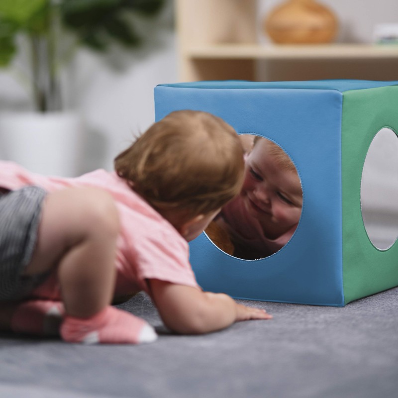 ECR4Kids SoftZone Mirror Cube, Sensory Toy, Contemporary