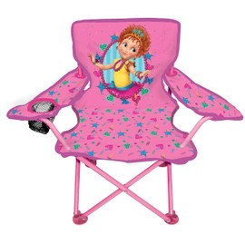 Jakks Pacific Fancy Nancy Camp Chair for Kids, Portable Camping Fold N Go Chair with Carry Bag