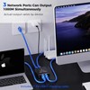 ZANZER Gigabit Ethernet Splitter 1 to 3, 1000Mbps High Speed
