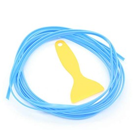 Riloer DIY Car Interior Trim Strips Decoration Universal 5 m ABS 3D Strips with Tool Car Interior Decoration Trim Accessories Blue