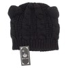 Women's Hat Cat Ear Crochet Braided Knit Caps,Black