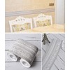 Mesoar 3D Grey Floral Wallpaper Border Wall Peel Stick Molding