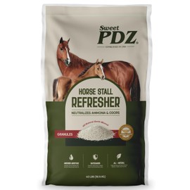 Sweet PDZ Horse Stall Refresher Granules, Stall Refresher Odor Eliminator, Barn Stall Deodorizer, 40 lbs