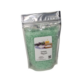 Bath Salts | 1lb Bag (16 oz.) | Gardenia Scent | Epsom Salt | Sea Salt | Bathing | Body Care | Beauty | Relaxation | Spa | Pedicure | Manicure