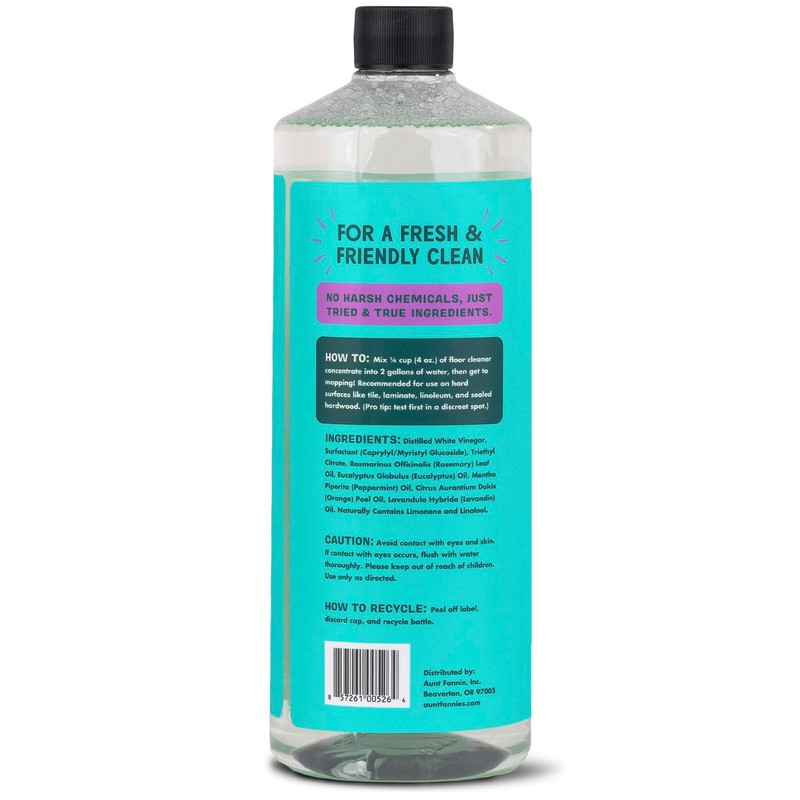 Aunt Fannie's Ultra Concentrated Floor Cleaner Vinegar Wash, Multi-Surface Floor