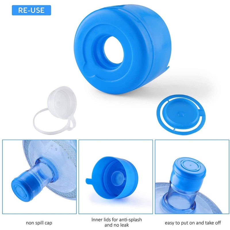 100 Pack Water Bottle Caps, 3 & 5 Gallon Water
