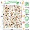 FJTP Luxury Plush Easter Blanket Cute Bunny Easter Egg Flower