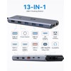 13-in-1 USB C Docking Station Triple Monitor,[One-Touch Screen Switching], USB