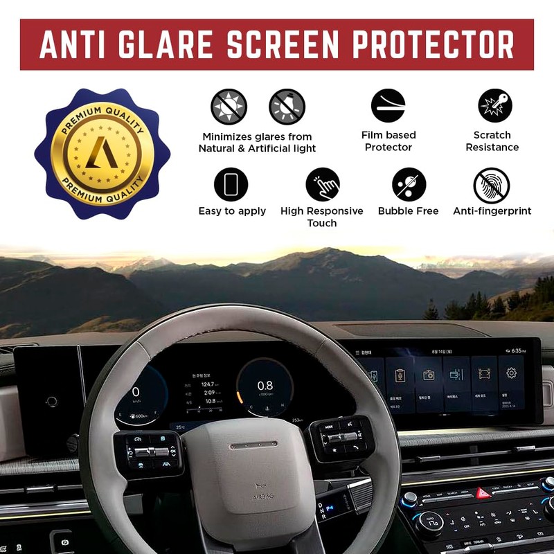 Artemis Shields 2024 2025 Santa fe Screen ProtectorInstrument Cluster/Infotainment/Navigation Display/Multimedia