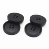 YaHoGa 50PCS 1 Inch 25mm Large Black Buttons Resin Buttons