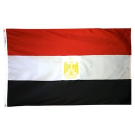 Egypt Flag Nylon 5 ft. x 8 ft. - Made in the USA from Flags Unlimited