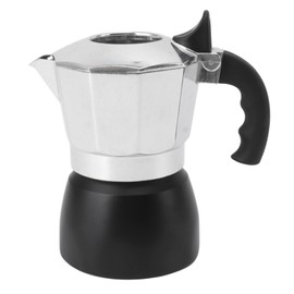 Moka Pot with Double Valve 150ML octagonal  Aluminum Moka Stovetop Coffee Maker Pot for 3 Cups