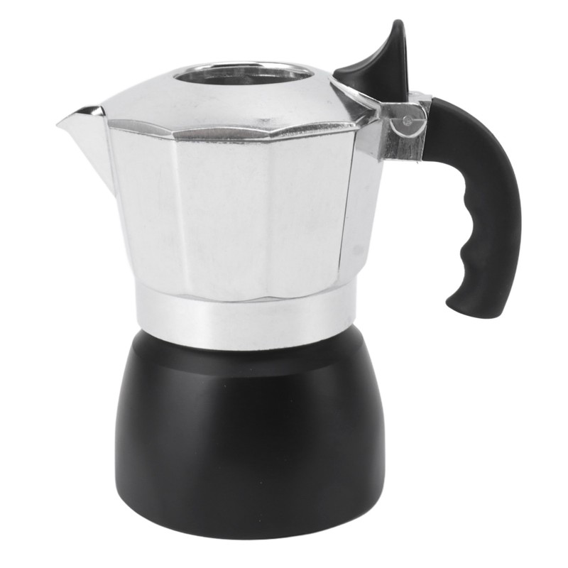 Moka Pot with Double Valve 150ML octagonal Aluminum Moka Stovetop