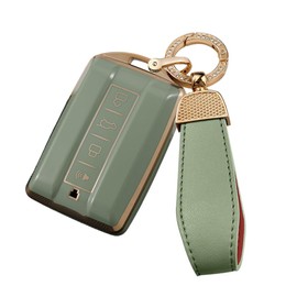 ontto TPU Car Key fob Cover case Fit for Great Wall GWM WEY Tank 300 500 Tank300 Tank500 Smart Key Holder Shell Bag Keychain Full Protection Auto Accessories 4 Buttons Green