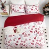 3 Pieces Christmas Duvet Cover Set Queen - Reversible Xmas