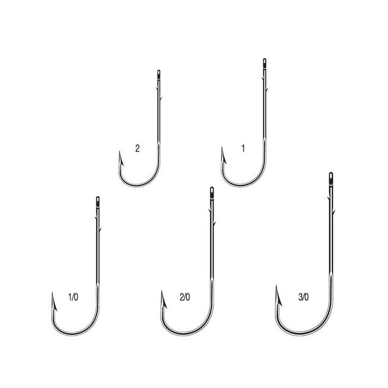 VMC Salt Water Special Worm Hook with Eyelet Size 2/0