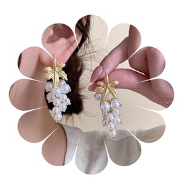 Pearl Drop Dangle Earrings Long Pearl Earrings Gold Tassel Vintage Pearl Chain Earrings Pearl Wedding Earrings for Girls Women Jewellery Gifts Dangle Stud Earrings Resin Pearl Earrings Bridal Pearl