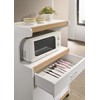 HODEDAH IMPORT Microwave Kitchen Cart, White