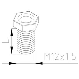 Universal Hollow Screw M12 x 1.5 x 54mm