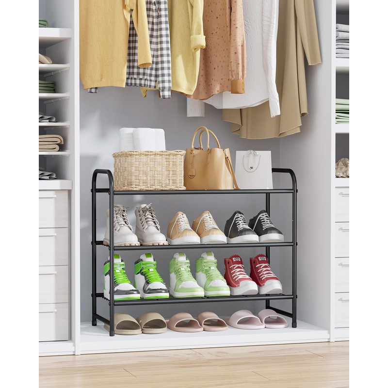 Kitsure Shoe Rack - Stainless Steel Shoe Organizer, Sturdy Shoe