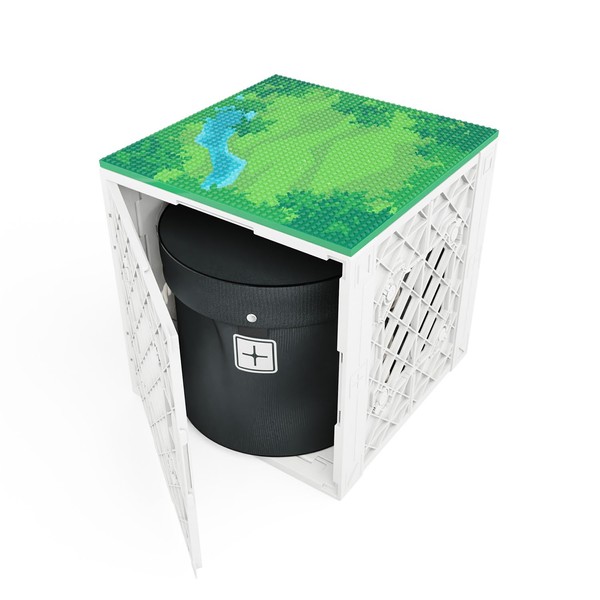 UbeCube CratePlay Storage Kit for Building Blocks, Includes Crate, Topper