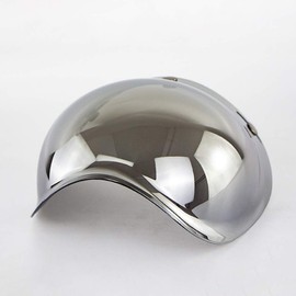 Yusat Motorcycle Helmet Visor Jet Helmet Visor Motorcycle Helmet Bubble Visor Bubble Shield Motorcycle Helmets Accessories (Silver)