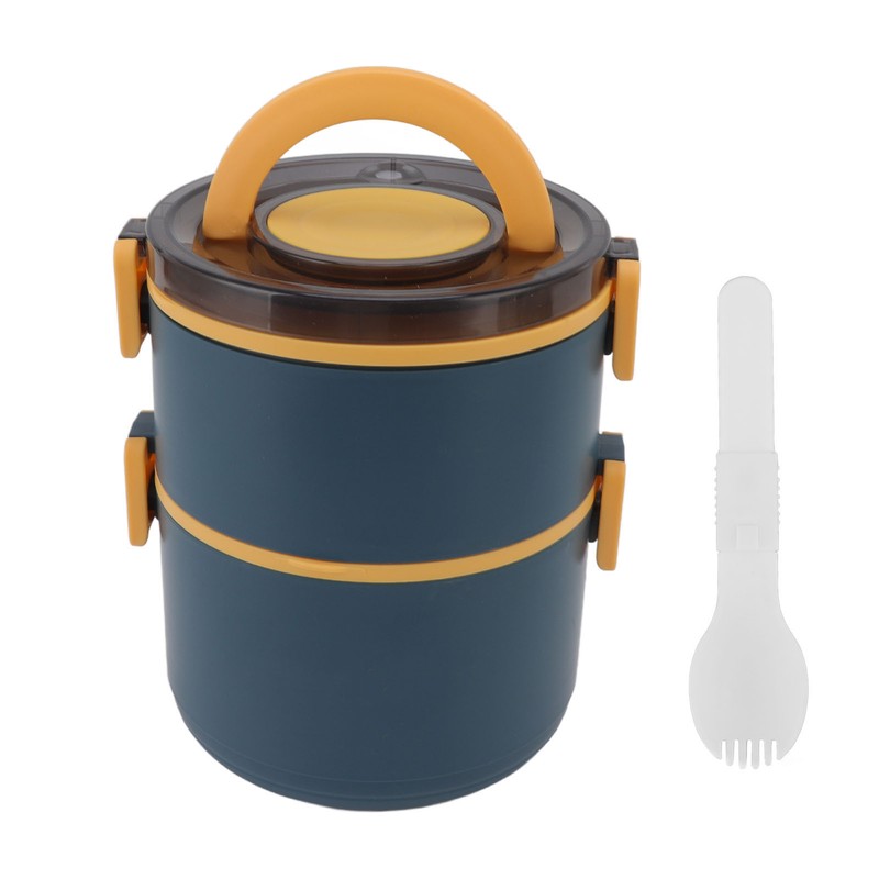 Stackable Lunch Box 1600ml Dual Layers Stainless Steel BPA Free