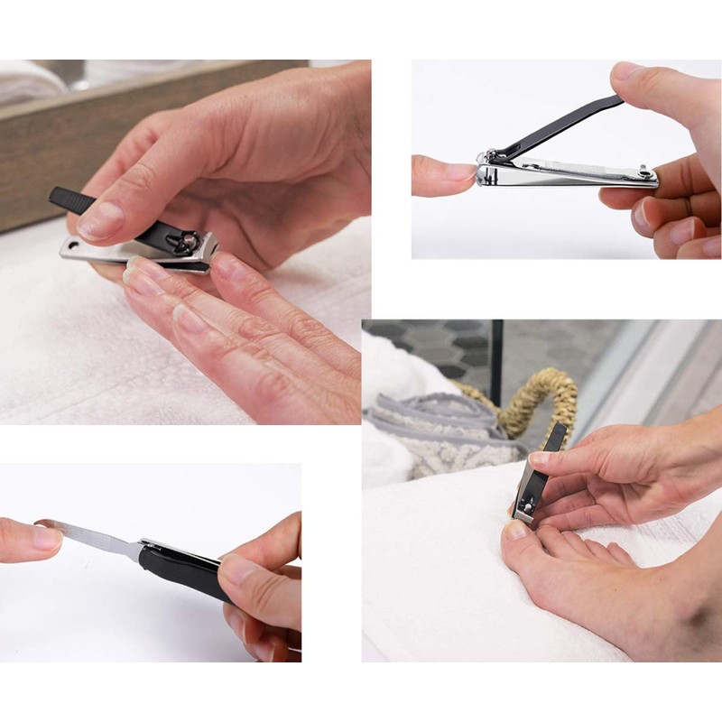 ICEYLI Large Nail Clippers Set,2 Pcs Premium Stainless Steel Fingernail