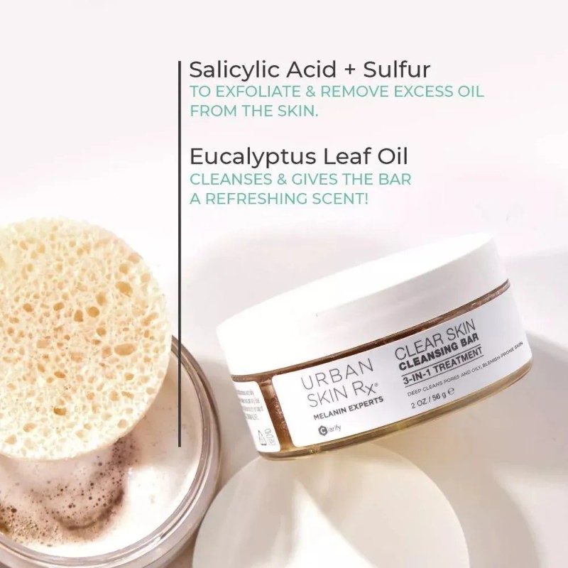 Urban Skin Rx 3-in-1 Clear Skin Cleansing Bar - 2.0oz