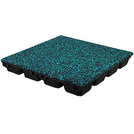 Playsafer Elevate Rubber Tiles - 2.75" High Density Interlocking Shock Absorbent Safety Tiles for Playgrounds, and Exercise Equipment - 20" X 20" (1 Tile - 2.7 Sq. Ft., Blue)