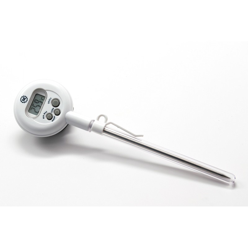 MARATHON BA080008WH Digital Instant Read Kitchen Probe Thermometer in White