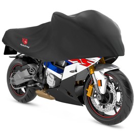 Rosefray 420D Motorcycle Half Cover-Outdoor Waterproof All Weather Protection Lightweight Half Cover,Black M Size for Most Touring Models Harley Davidson,Honda Goldwing,Road King Street Glide