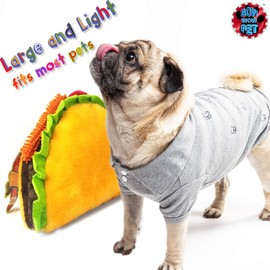 Bow Wow Taco Food Dog Toy Squeaky Plush One Piece Pet Teeth Teasing Toy