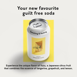 Something & Nothing Seltzer | Lightly Carbonated, Full Flavoured with Added Grape & Lemon Juice | Vegan & Low Calorie Sparkling Water | 12 fl oz Cans, Pack of 12… (Yuzu)