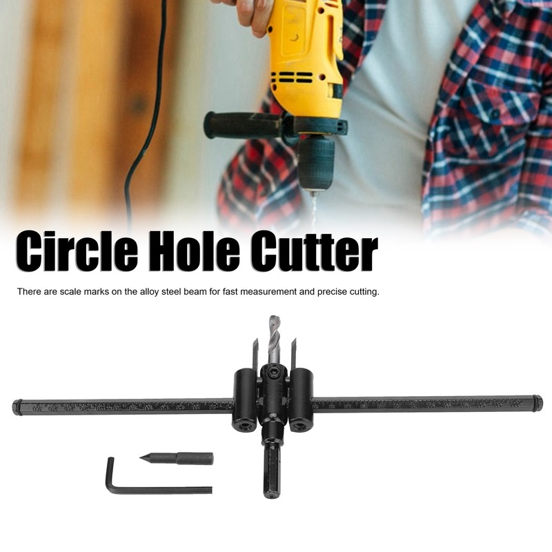 Adjustable Hole Cutter Saw Kit Alloy Steel DIY Round Cutting