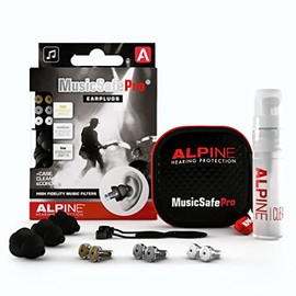 Alpine MusicSafe Pro Tapones para los oídos para músicos - Mejora tu experiencia musical con tres filtros intercambiables - Protección auditiva Hipoalergénico - Tapones reutilizables - Negro