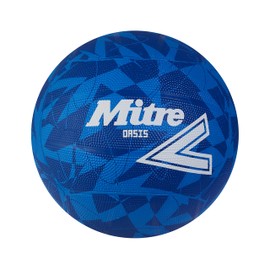 Mitre Oasis Netball | Hugely Durable | Great Grip | Stylish Design, Blue/White, 5