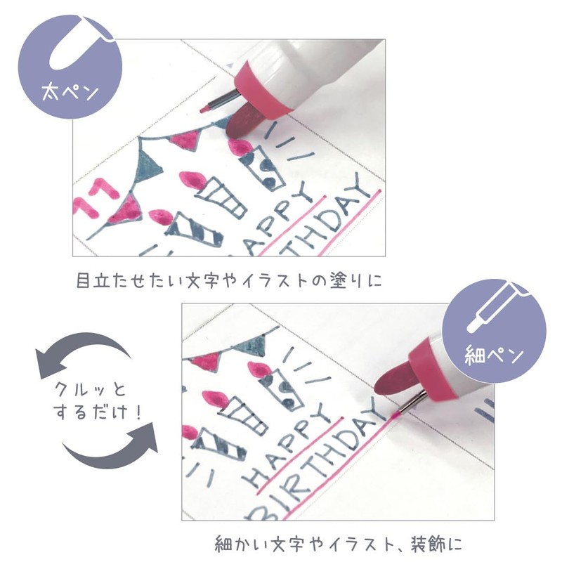 Sunstar Stationery S4591780 Pen & Marker, Water-based, Ninippy Deco, Set