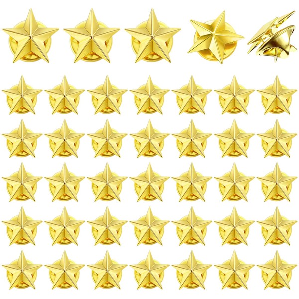60 Pieces Star Badge Lapel Pin for 4th of July