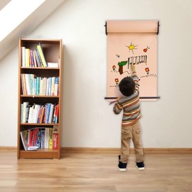 Fitous 24”Kraft Paper Dispenser Holder Wall Mount, Heavy-Duty Paper Cutter Butcher Paper Dispenser to Do Lists, DIY Drawing, Taking Note, Artwork, Daily Special - Black