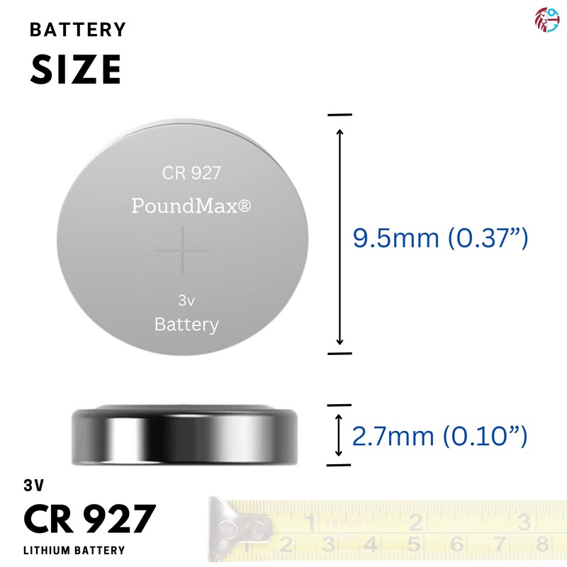 PoundMax CR 927 Batteries 3v Lithium Button Cell Battery Combo