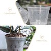 BESPORTBLE 5sets Clear Orchid Pots Flower Planter with Saucers Breathable