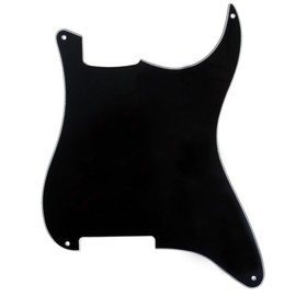 Musiclily 4 Hole Guitar Stratocaster Pickguard Blanks Material for Strat Style Guitar Custom, 3Ply Black