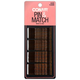 Conair Color Match Bobby Pins, Brunette, 1-Pack of 90-Pieces