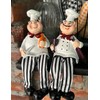 Set of 2 Home Kitchen Decor Chef Figurines Bread &