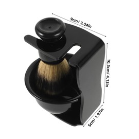 Ipetboom 1 Set Set Men Shaving Kit Set Elegant Lathering Bowl Nylon Bristle Brush and Stand Complete Shaving Tools for All Skin Comfortable and Durable