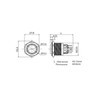 Metzler - Pressure Switch 25mm - LED Ring Lighting White