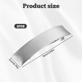 EUIOOVM 2 Stück Französische Haarspangen Kleine, Damen Metall Haarspangen, Metall Rechteckige Haarnadel für Damen und Mädchen, Silber